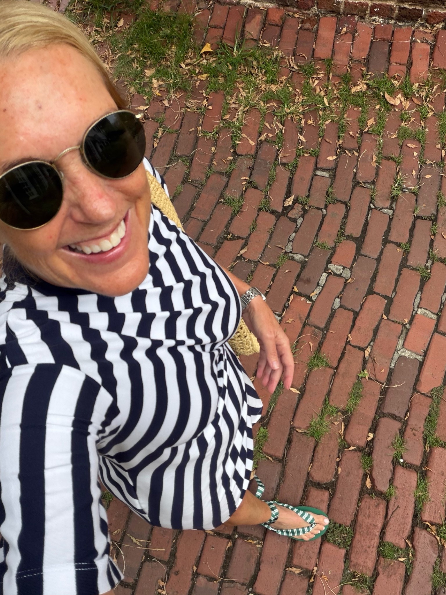 Head to toe in Rosie Assoulin x Target . . . 
|
#stripeddress #weartowork #tiesandals #travelinstyle #resortstyle

#LTKPetite #LTKootd