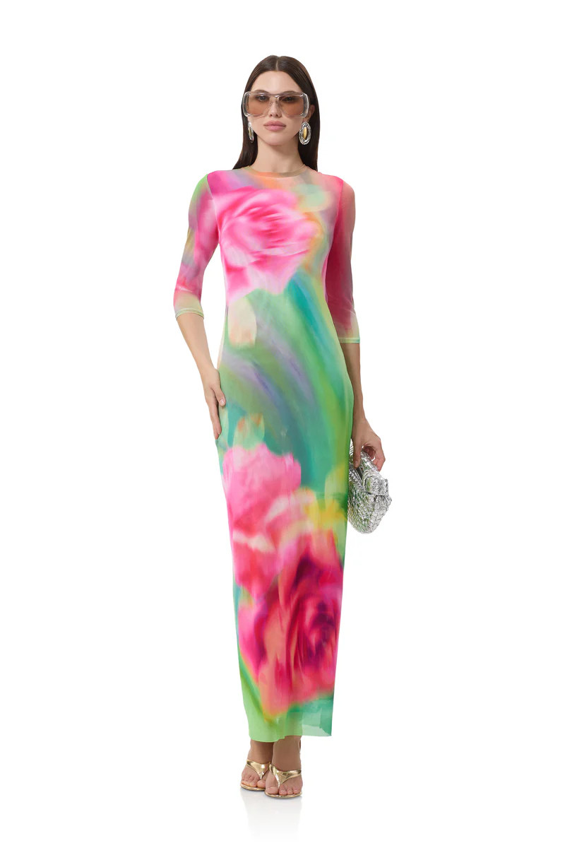 Kira Dress - Green Rose | ShopAFRM