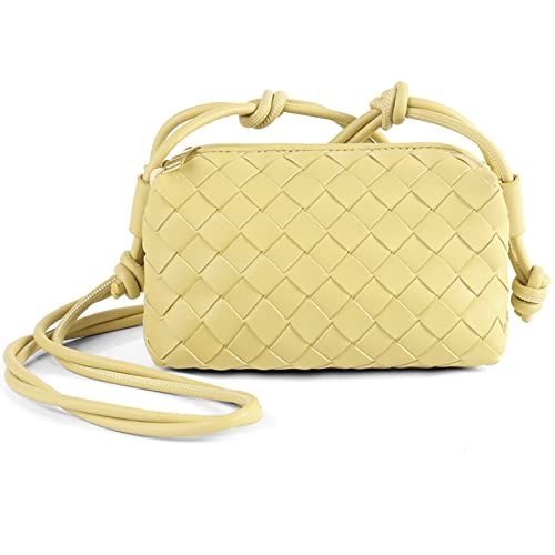 Woven Crossbody Bags For Women, Small Handmade Purse Clutch Shoulderbag Handbag, Zipper Closure | Amazon (US)