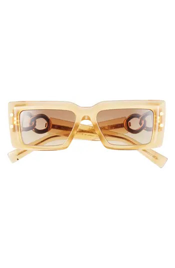 Balmain 53mm Square Sunglasses in Amber Amber Brown at Nordstrom Rack | Nordstrom Rack