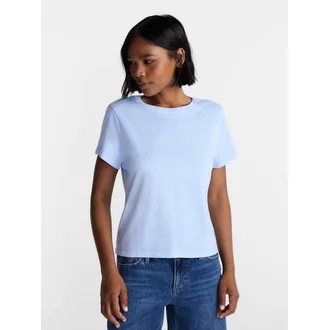 No Boundaries Washed Relaxed Fit Cotton Tee, Women's XXS-XXL | Walmart (US)