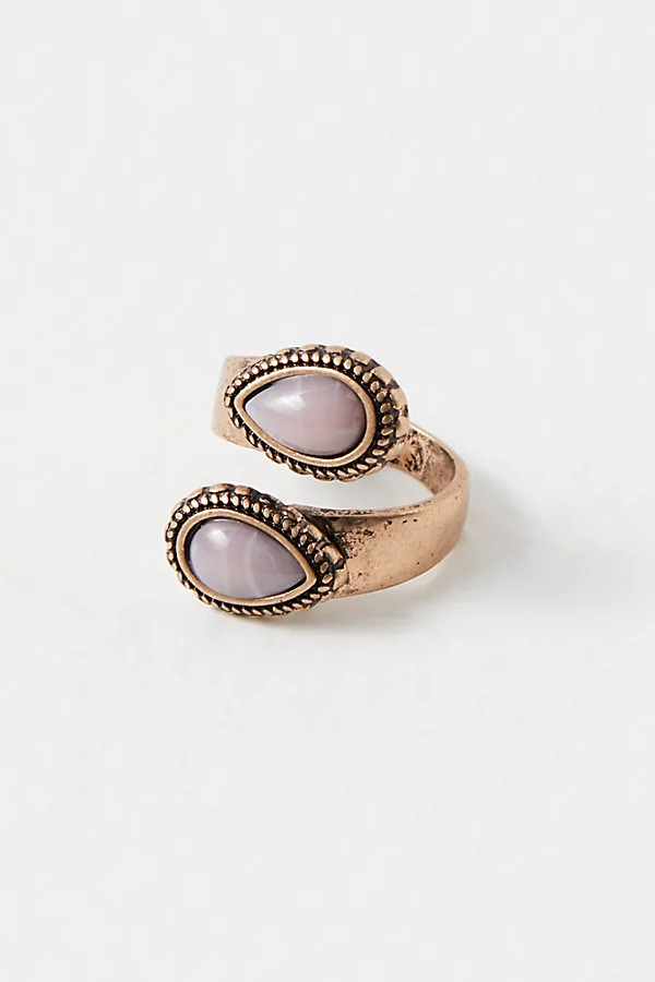 Christy Ring by Free People, Gold Rose Quartz, 7 | Free People (Global - UK&FR Excluded)