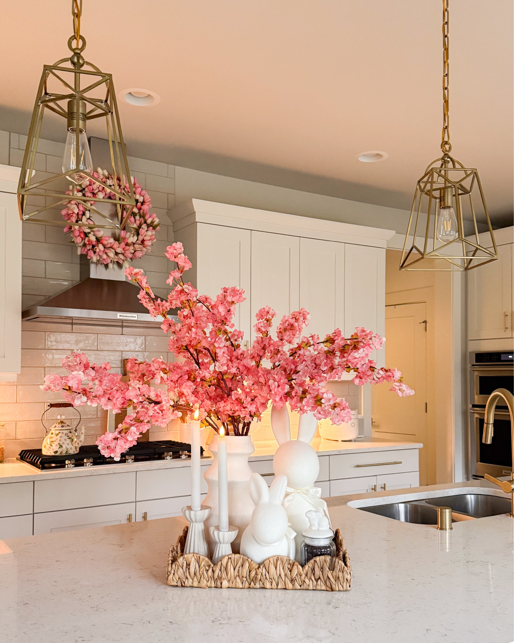 Easy Easter centerpiece idea!

Rectangle Wicker Scalloped Tray, Artificial Cherry Blossom Tree Stems, M&M's Easter Milk Chocolate Theater Box, bunny decor, vase, 

#LTKHome #LTKFindsUnder50 #LTKSeasonal