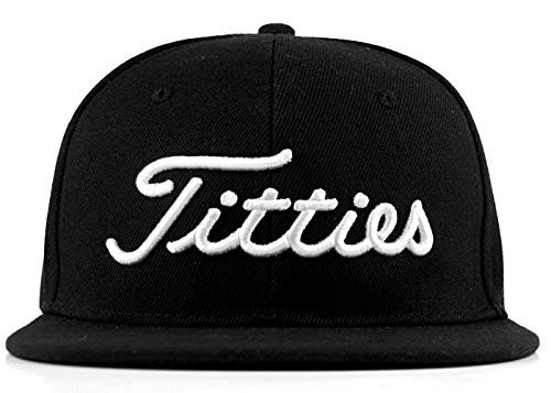 Power Golf Original Titties Golf Snapback Hat – Golf Cap PGA Flat Bill Brim – One Size, Universal Fit (Black) | Amazon (US)