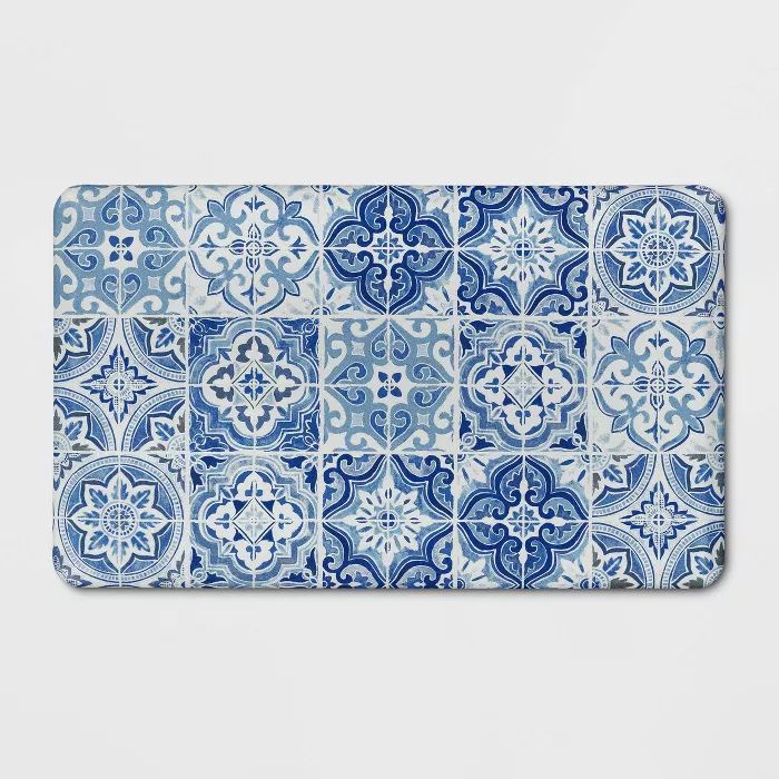 30"x18" Tile Comfort Mat Blue - Threshold™ | Target