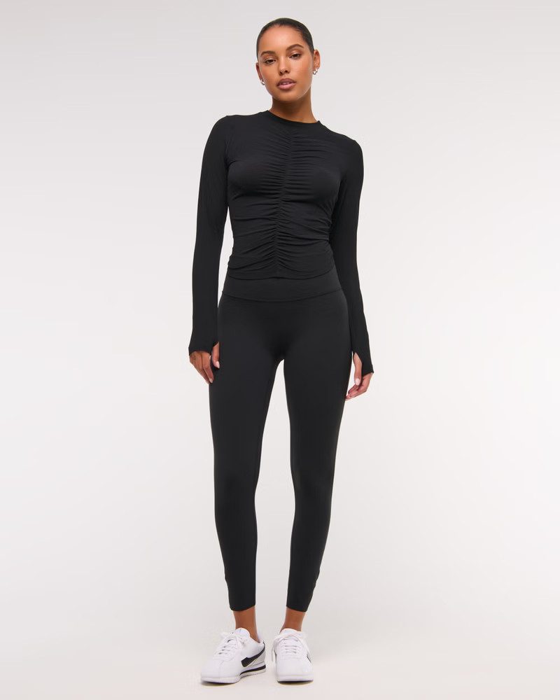 YPB Active Featherweight Long-Sleeve Ruched Tee | Abercrombie & Fitch (US)
