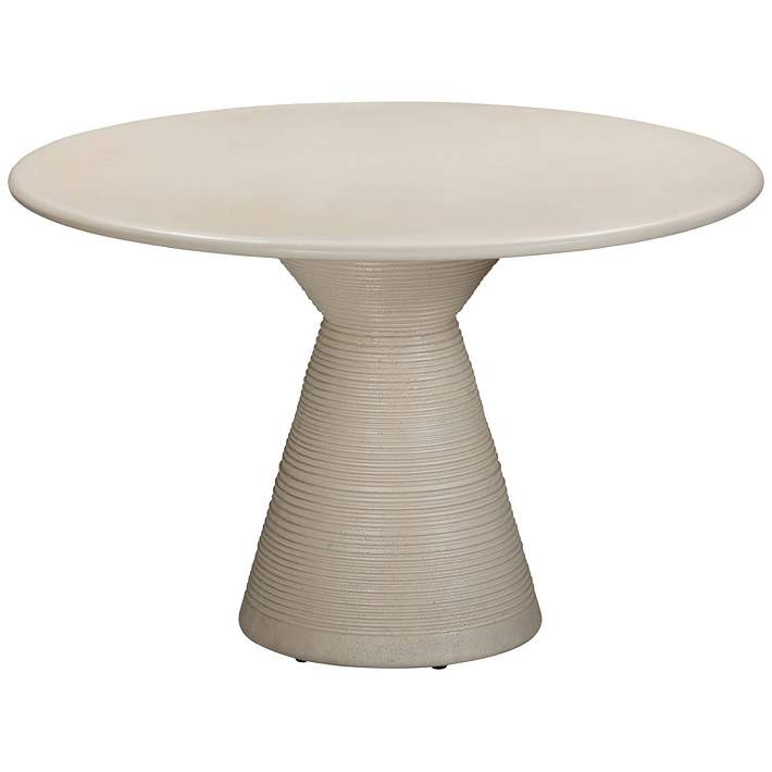 Fern 47 1/4" Wide Beige Concrete Indoor/Outdoor Dining Table | Lamps Plus