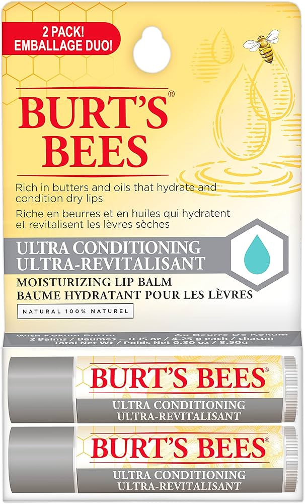 Burt's Bees Hydrating Lip Balm for Dry Chapped and Cracked Lips 100% Natural Origin, Ultra Condit... | Amazon (CA)