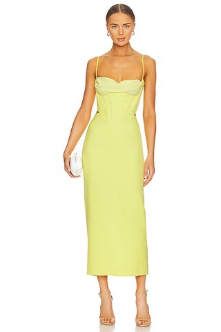Bardot Martini Midi Dress in Limoncello from Revolve.com | Revolve Clothing (Global)