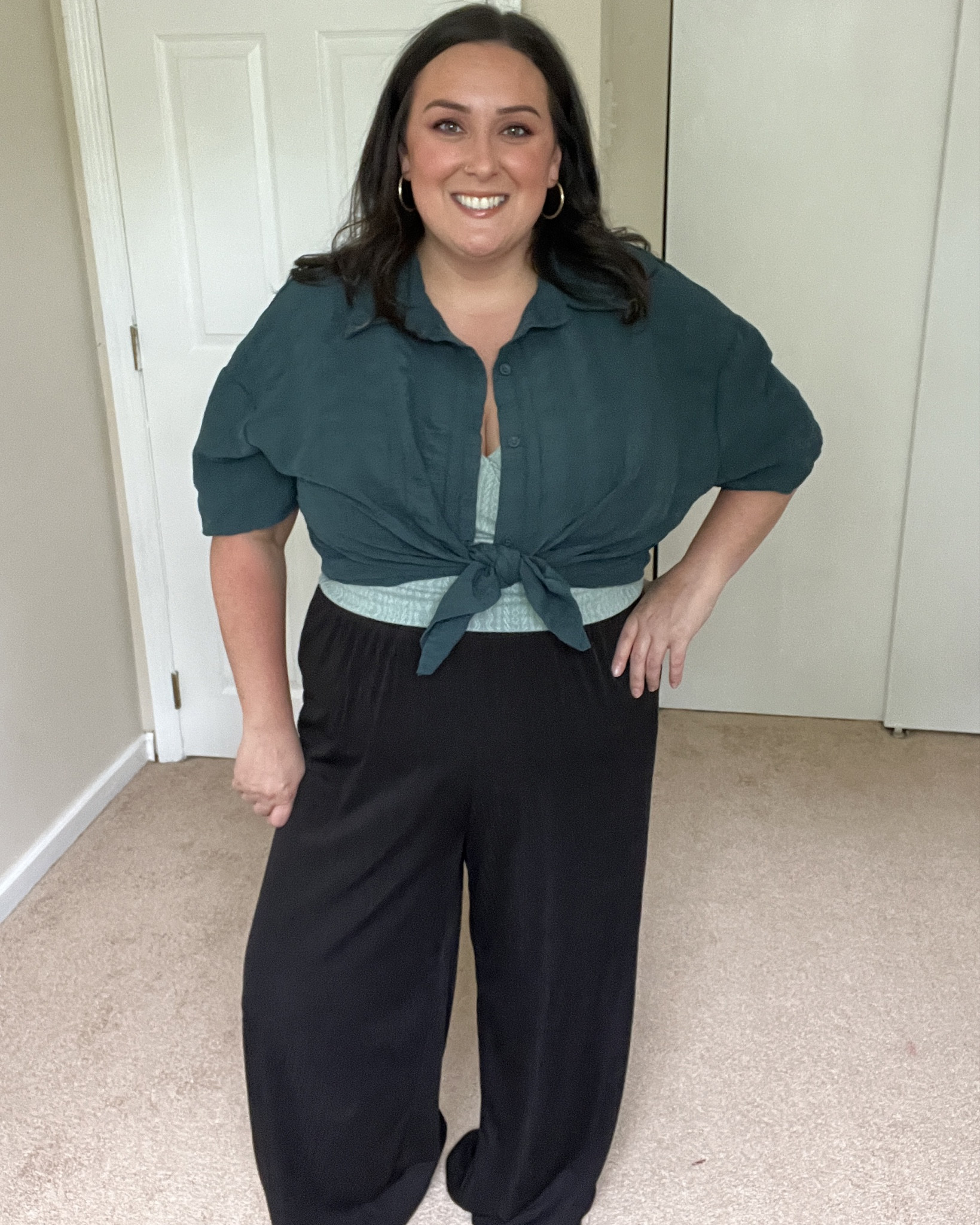 This was the perfect casual outfit for a dinner date!

It was comfortable and hit all the right places!

I took my favorite parts of each of these outfits and made the one you’re looking at in this post!

4’11 197lbs 44C L - 2xl for sizing

#LTKmidsize #LTKplussize #LTKfindsunder50