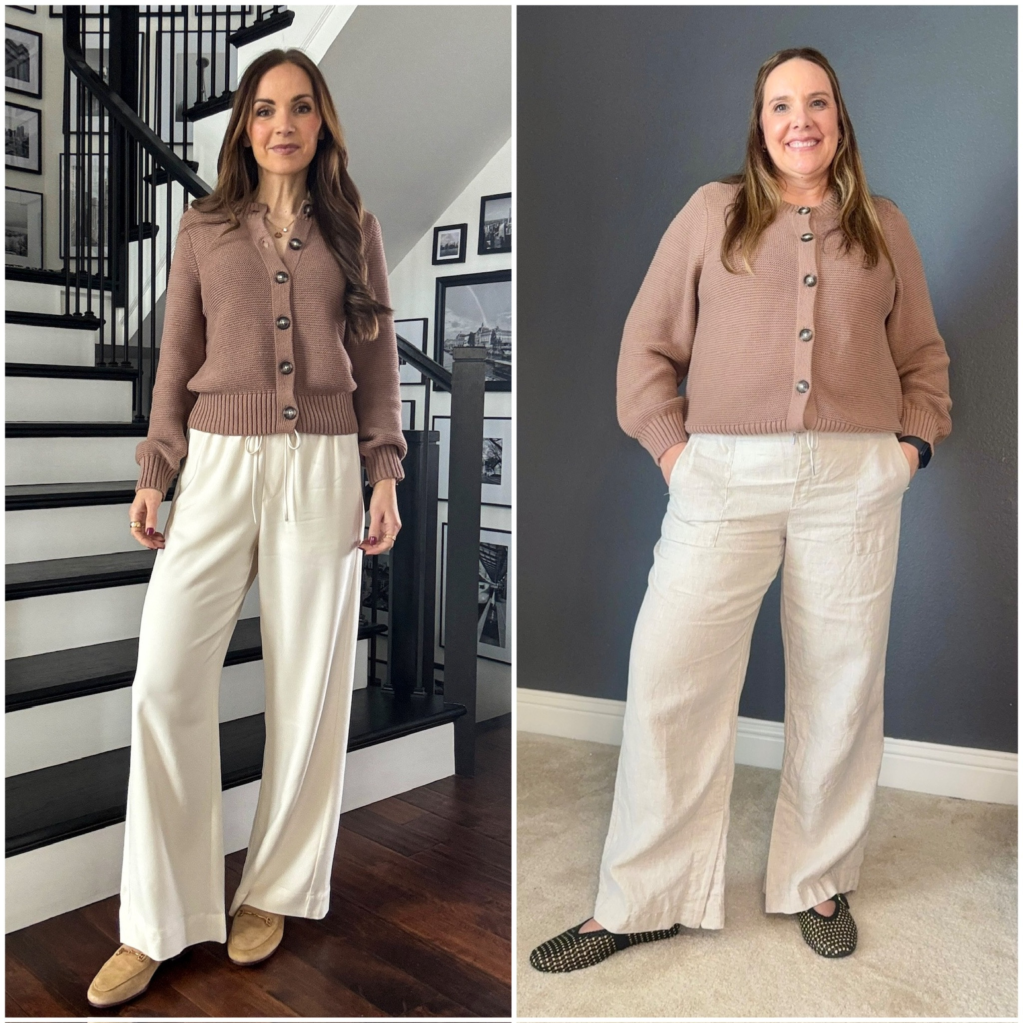 Kristy in the @oldnavy cardigan size large @athleta pants- size large (25% off) I am in a small cardigan and small @Target pants! 
