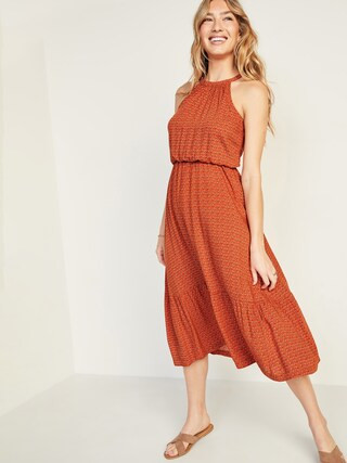 Waist-Defined Sleeveless Maxi Dress for Women | Old Navy (US)