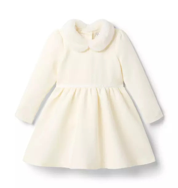 Quilted Faux Fur Collar Dress | Janie and Jack