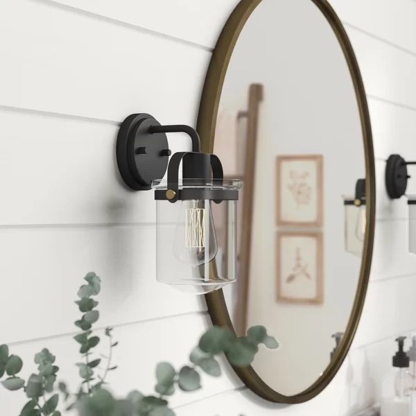 Portland 1 - Light Dimmable Oil Rubbed Bronze Armed Sconce | Wayfair North America
