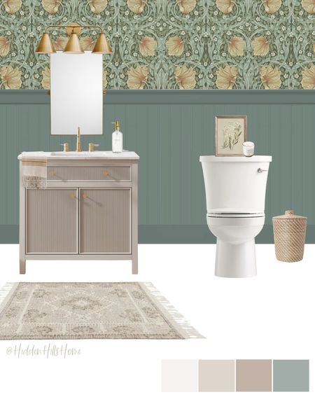 Bathroom Decor, bathroom mood board, powder bathroom wallpaper #bathroom 


#LTKStyleTip #LTKHome #LTKSaleAlert