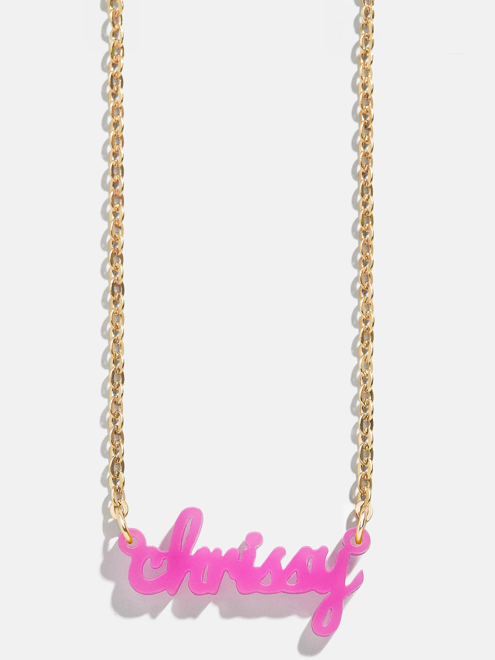 Acrylic Custom Nameplate Necklace - Gold | BaubleBar