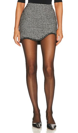 Houndstooth Mini Skirt in Black & White | Revolve Clothing (Global)