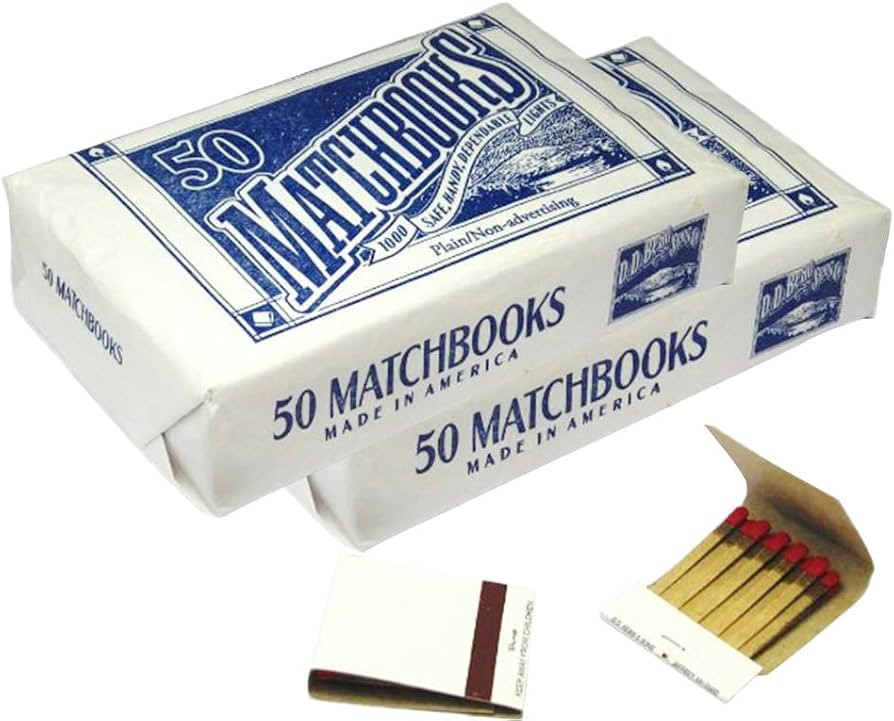 100 Plain White Matches Matchbooks for Wedding Birthday Wholesale Made in America | Amazon (US)