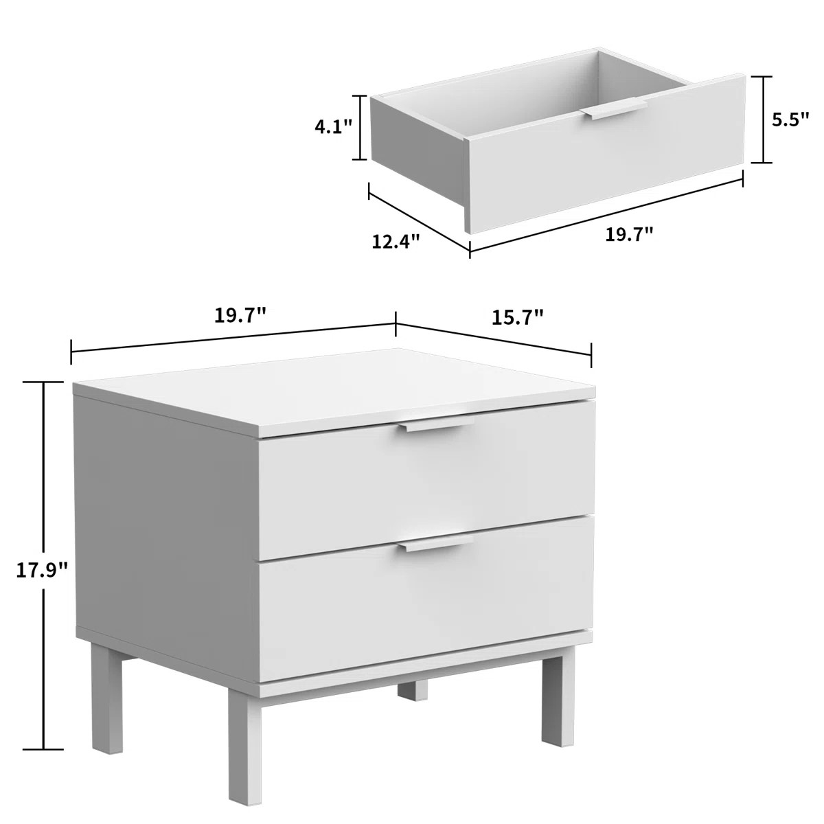 Hoschton 19.7'' W Nightstand | Wayfair North America