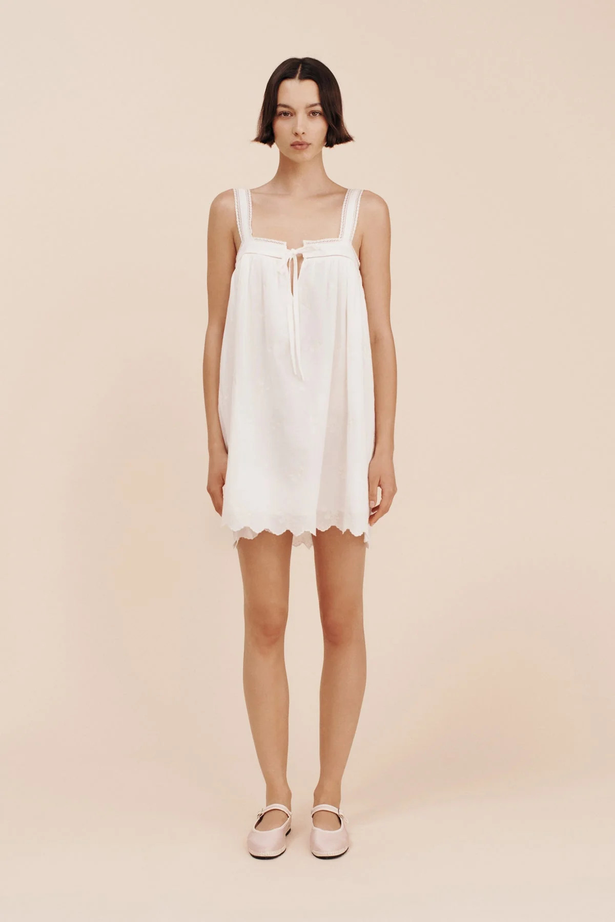 DAHLIA MINI DRESS - VINTAGE WHITE | POSSE (US)