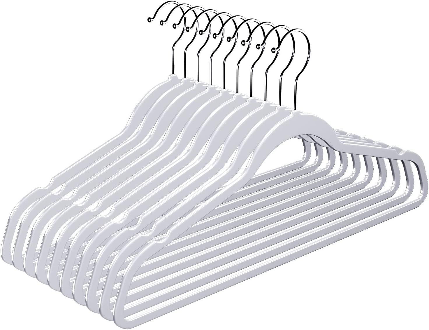 Plastic Hangers 50 Pack Non-Velvet Slim Hangers -Heavy Duty Coat Hanger-Space-Saving Closet Hange... | Amazon (US)