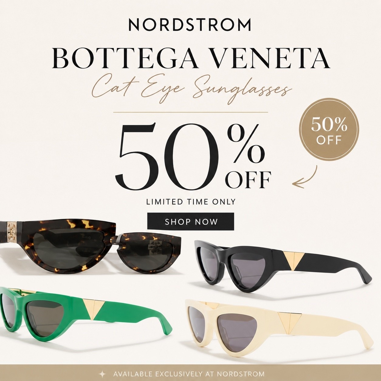 BOTTEGA VENETA FOR 50% OFF? Don’t mind if I do. 😍🕶️
These iconic cat-eye sunglasses are currently marked down at Nordstrom Rack and they’re giving luxury, fashion editor, and vacation-in-Italy energy all at once.
✨ Statement silhouette
✨ Designer details
✨ Timeless investment piece
✨ Half off for a limited time
If you’ve been eyeing designer sunglasses, this is one of those deals that’s too good to scroll past.
#LTKFind #LTKSaleAlert #NordstromRackFinds #DesignerDeals #BottegaVeneta #LuxuryForLess #SunglassesSeason #DesignerAccessories #FashionDeals #LTKStyle #NordstromFinds #CatEyeSunglasses #SummerStyle #LuxuryFashion #SaleFinds

#LTKSaleAlert