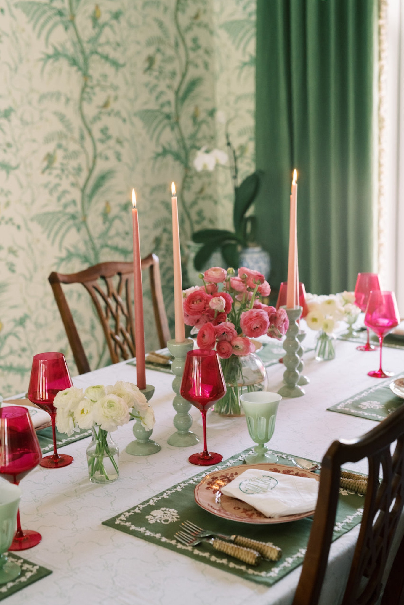 Pink and green tablescape 💖💚💖

#LTKstyletip #LTKunder100 #LTKhome