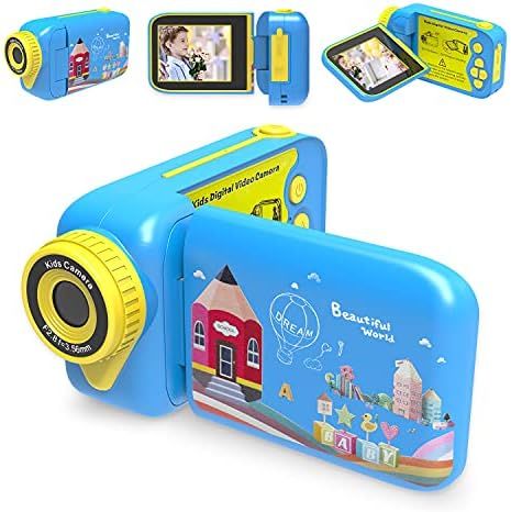 NiCuZnGa Kids Video Camcorder Toddler Cameras 270 Degree Rotating Screen Camera 12M 1080P Videos ... | Amazon (US)