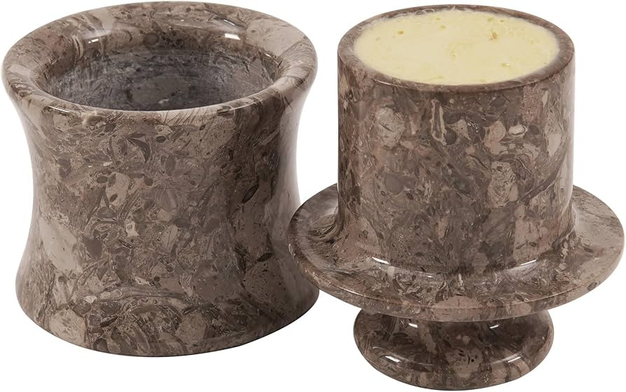 Marble Butter Keeper 4'' Inches Oceanic Handmade Butter Crock For Kitchen Counter - Butter Dish w... | Amazon (US)
