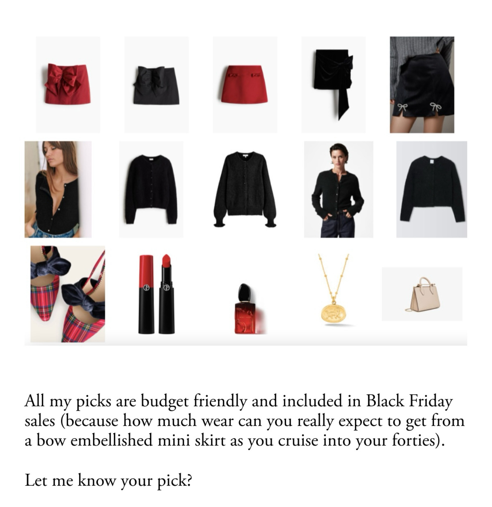 All the mini skirts with bows and their pairings 🎀



#LTKuk #LTKCyberWeek #LTKpartywear