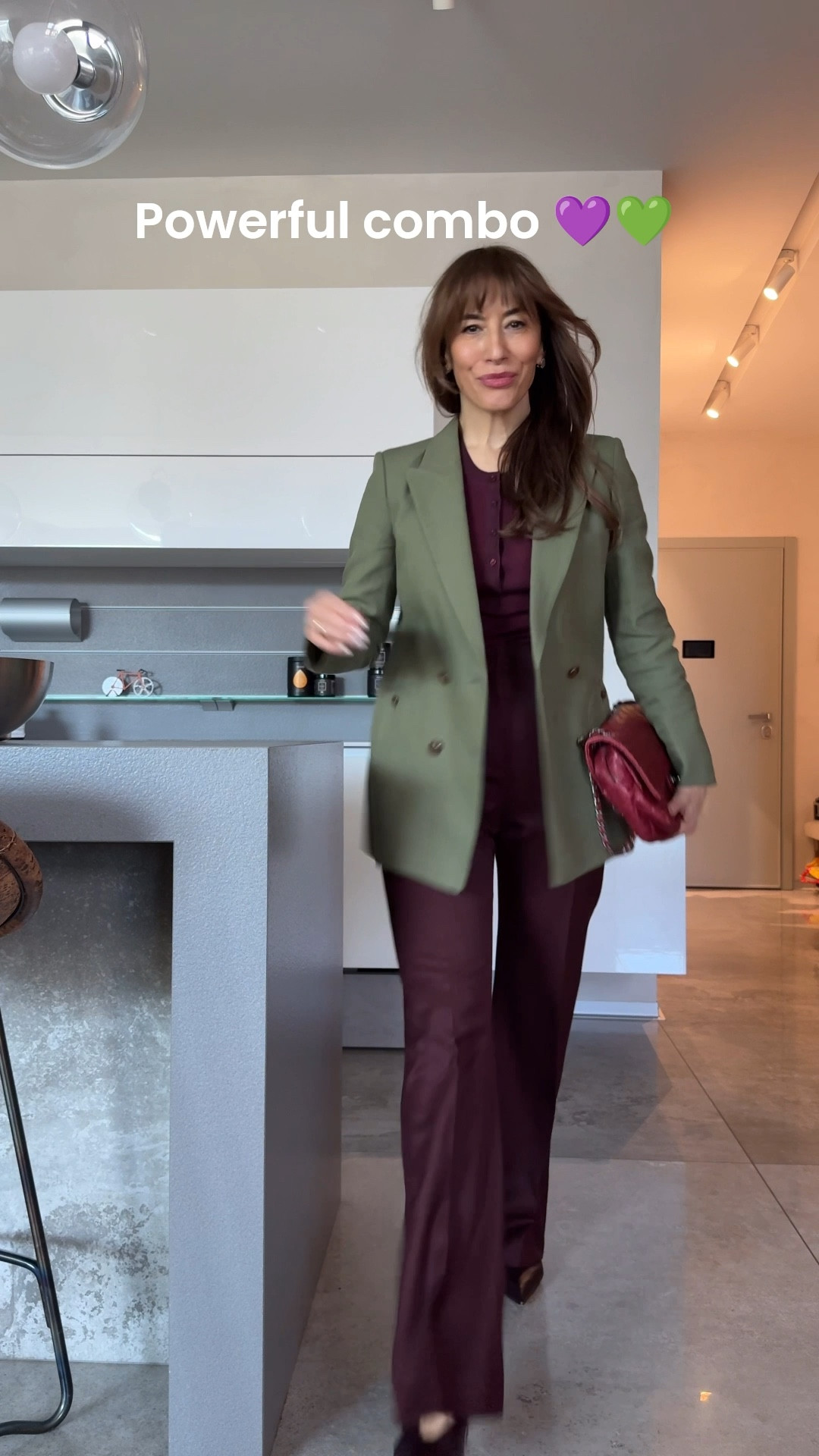 There’s something about burgundy and green together… deep, powerful, and quietly luxurious! 
I’m wearing the top in size S, and the blazer in size 1. 

#LTKOver40 #LTKootd #LTKWorkwear