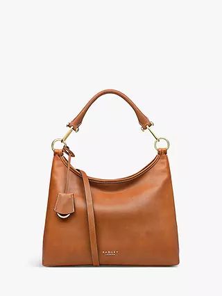 Radley Cuba Street Medium Leather Open Top Shoulder Bag, Tan | John Lewis (UK)