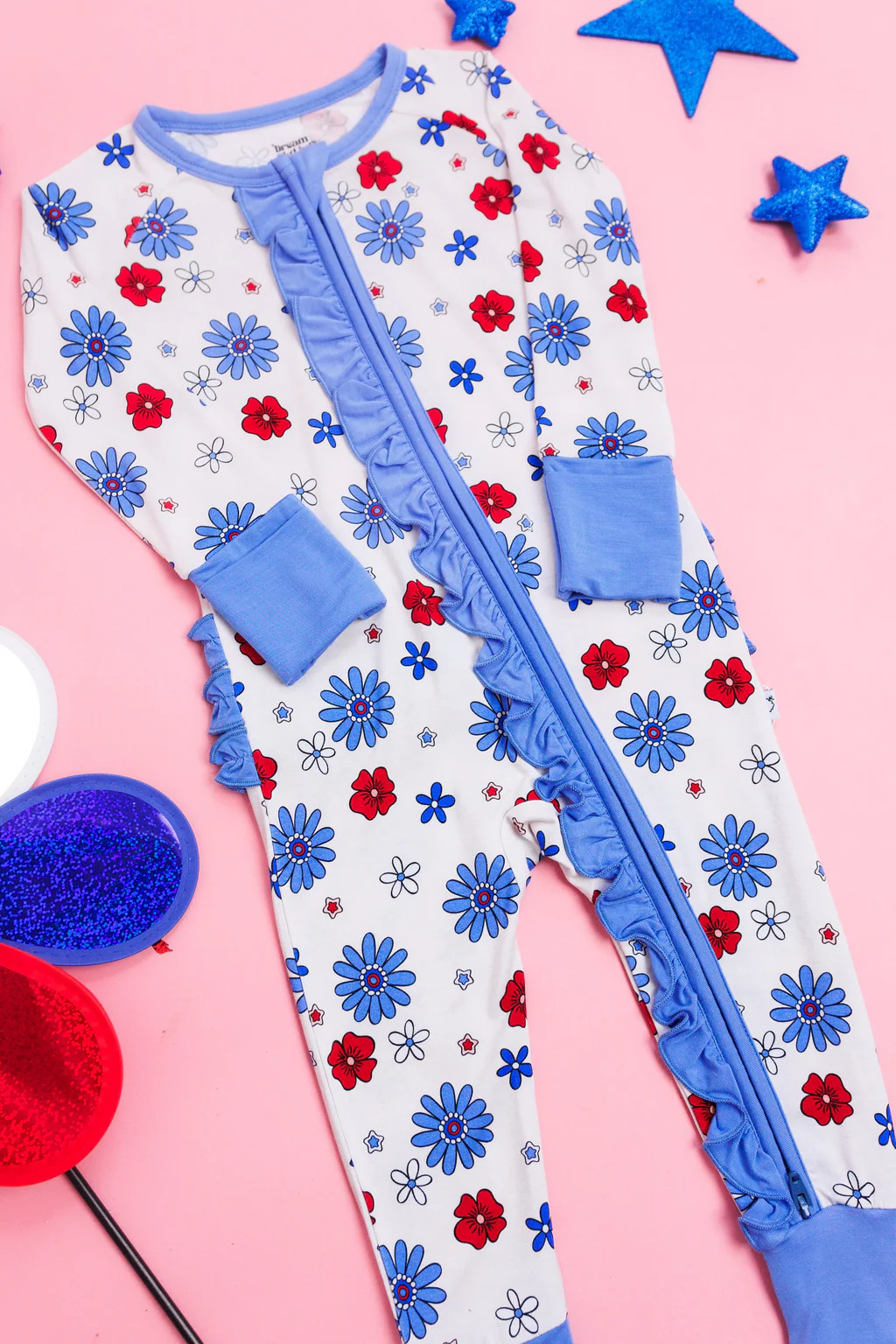 EXCLUSIVE FREEDOM BLOOMS DREAM RUFFLE ROMPER | Dream Big Little Co.