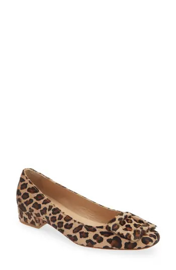 ANN MASHBURN Genuine Calf Hair Buckle Pump in Leopard Pony at Nordstrom Rack, Size 7.5Us / 37.5Eu | Nordstrom Rack