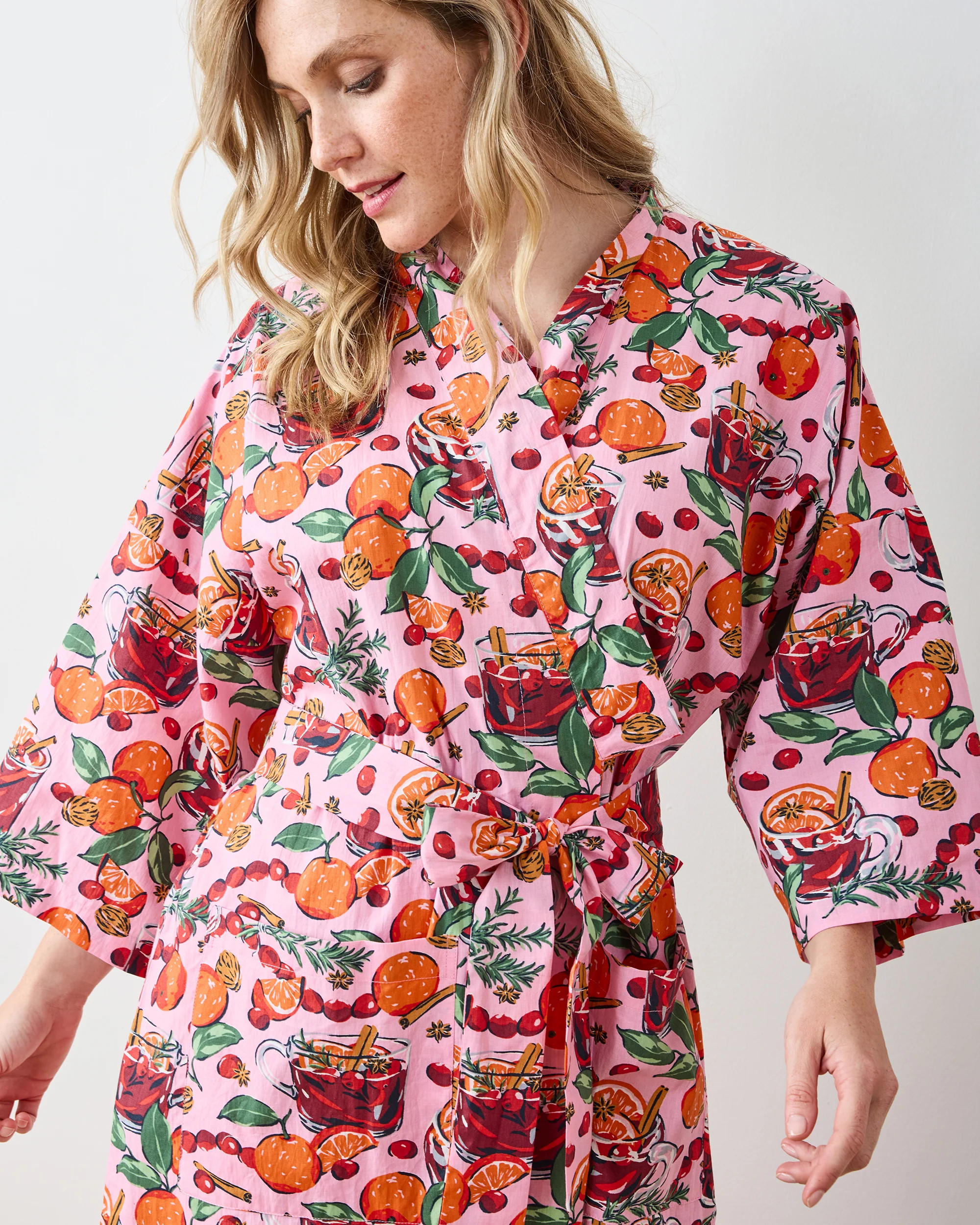 Mulled Wine - Long Robe - Pink Tinsel | Printfresh