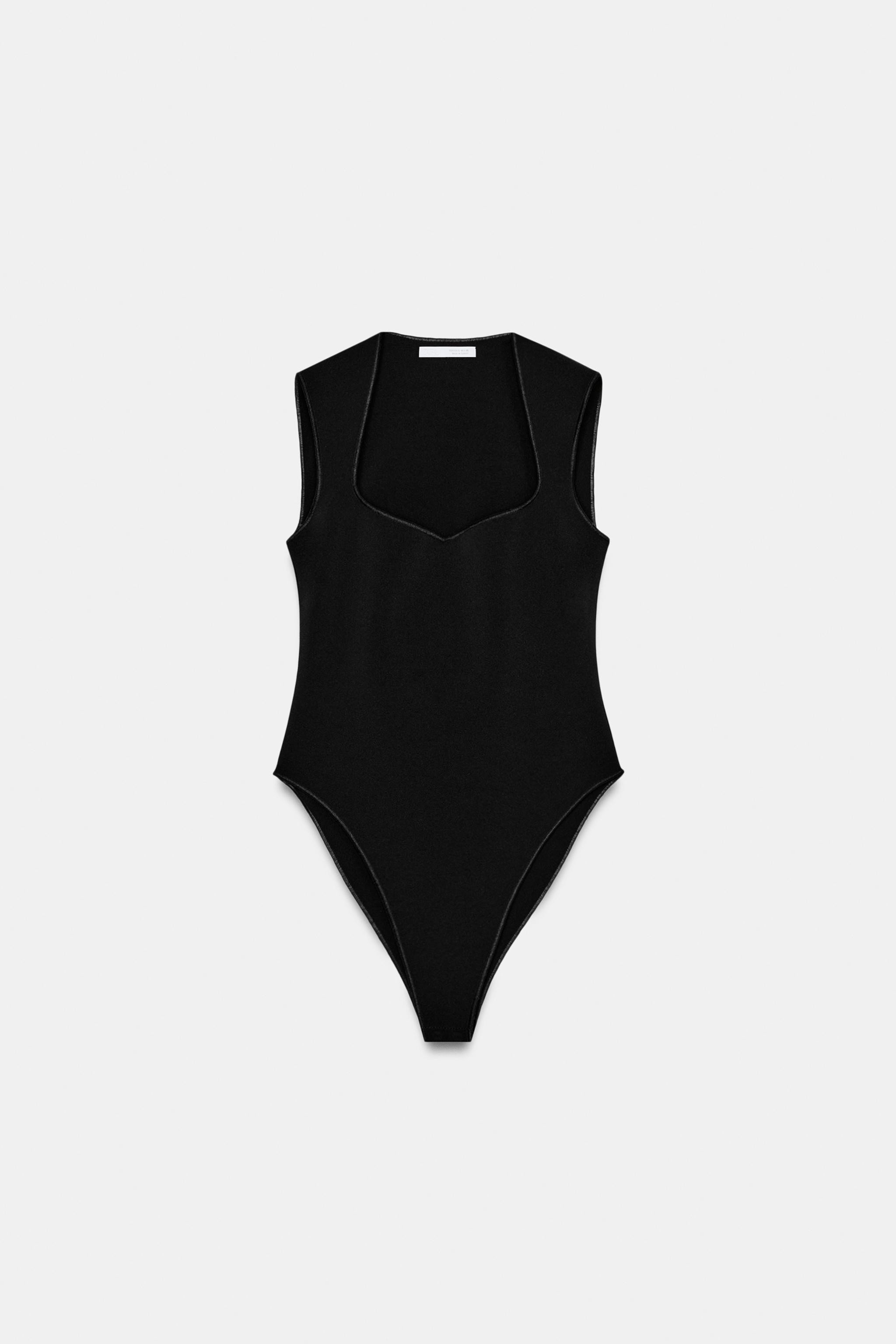 STRETCH SQUARE NECK BODYSUIT | Zara UK