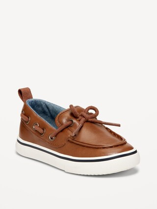 Faux-Leather Boat Shoes for Toddler Boys | Old Navy (US)