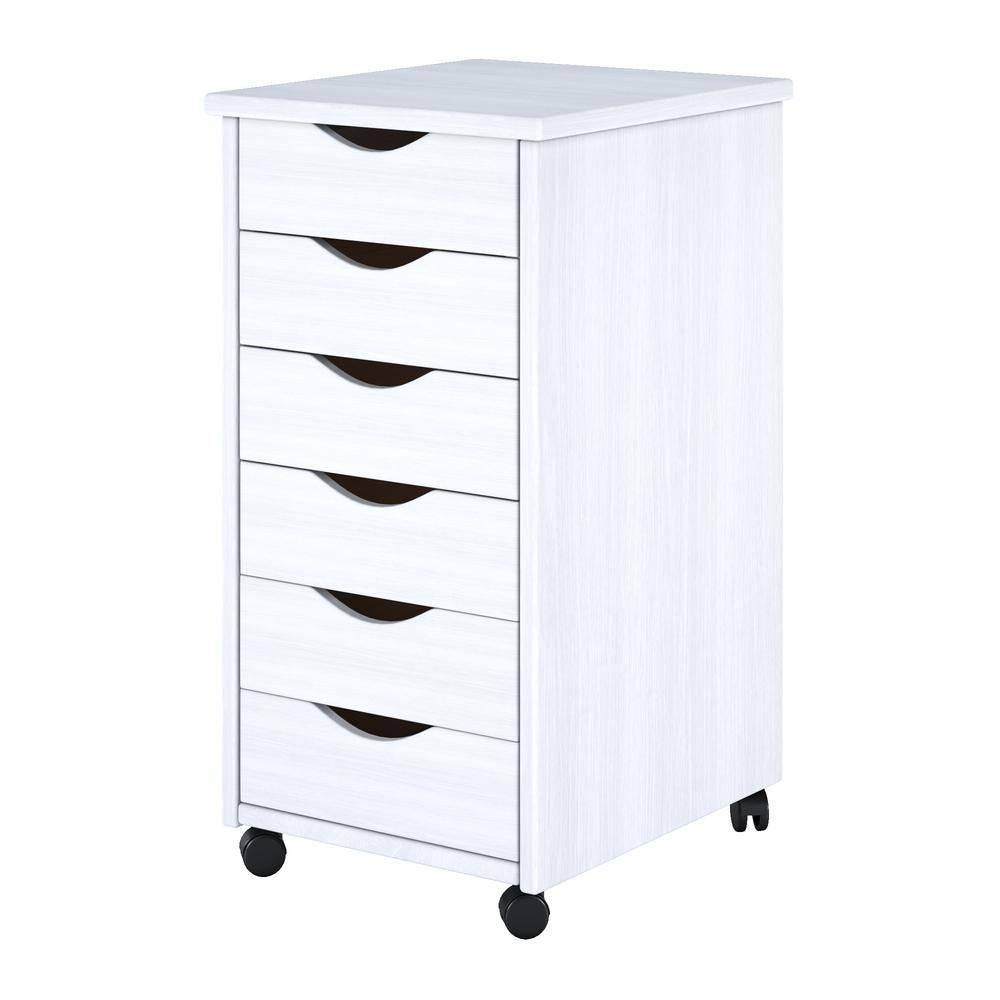White 6-Drawer Roll Cart | The Home Depot