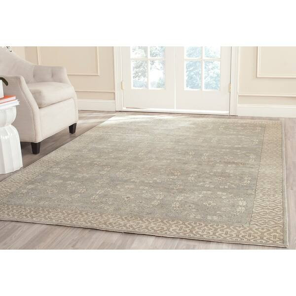 Safavieh Couture Hand-knotted Oushak Oriental Wool Rug - 8' x 10' - Blue/Ivory | Bed Bath & Beyond