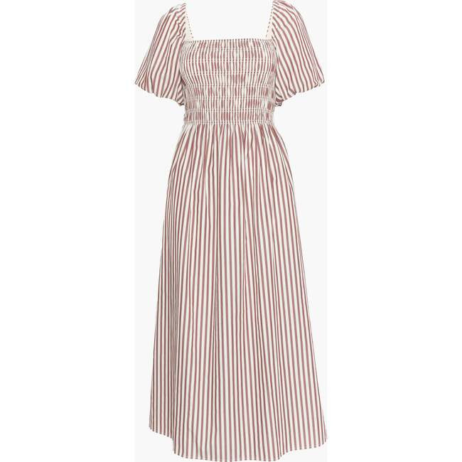 Hill House Home | The Julia Nap Dress, Rust Stripe (Stripes, Size 2X-Large) | Maisonette | Maisonette