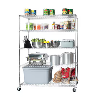 Seville Classics Steel Heavy Duty 5-Tier Utility Shelving Unit (60-in W x 24-in D x 72-in H) | Lowe's