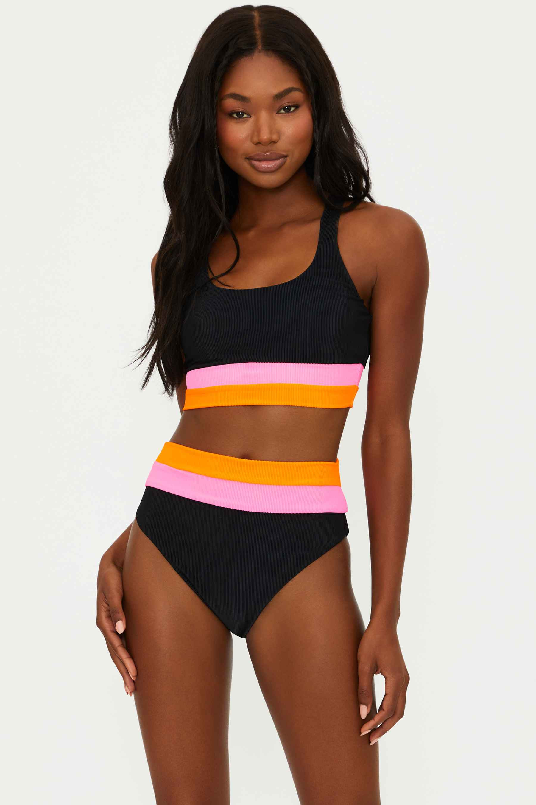 Mackenzie Top Sangria Sunset Colorblock | Bikini Top | Beach Riot | Beach Riot