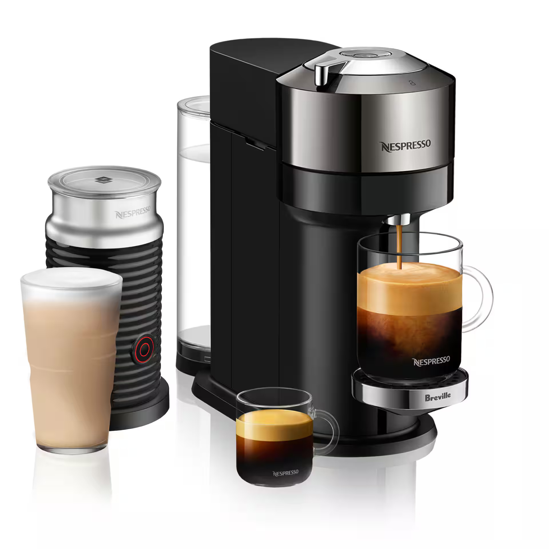Nespresso - Vertuo Next Deluxe Bundle by Breville - Dark Chrome | Best Buy U.S.