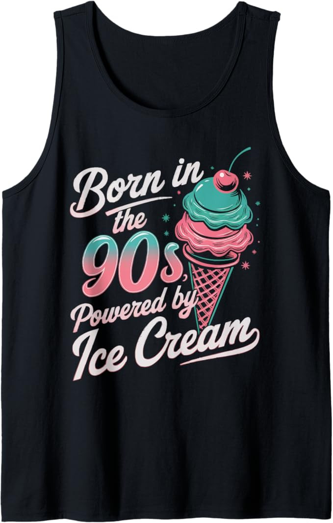 Ice Cream Lover 1980 1990 Gelato Dessert Retro 80s 90s Tank Top | Amazon (US)