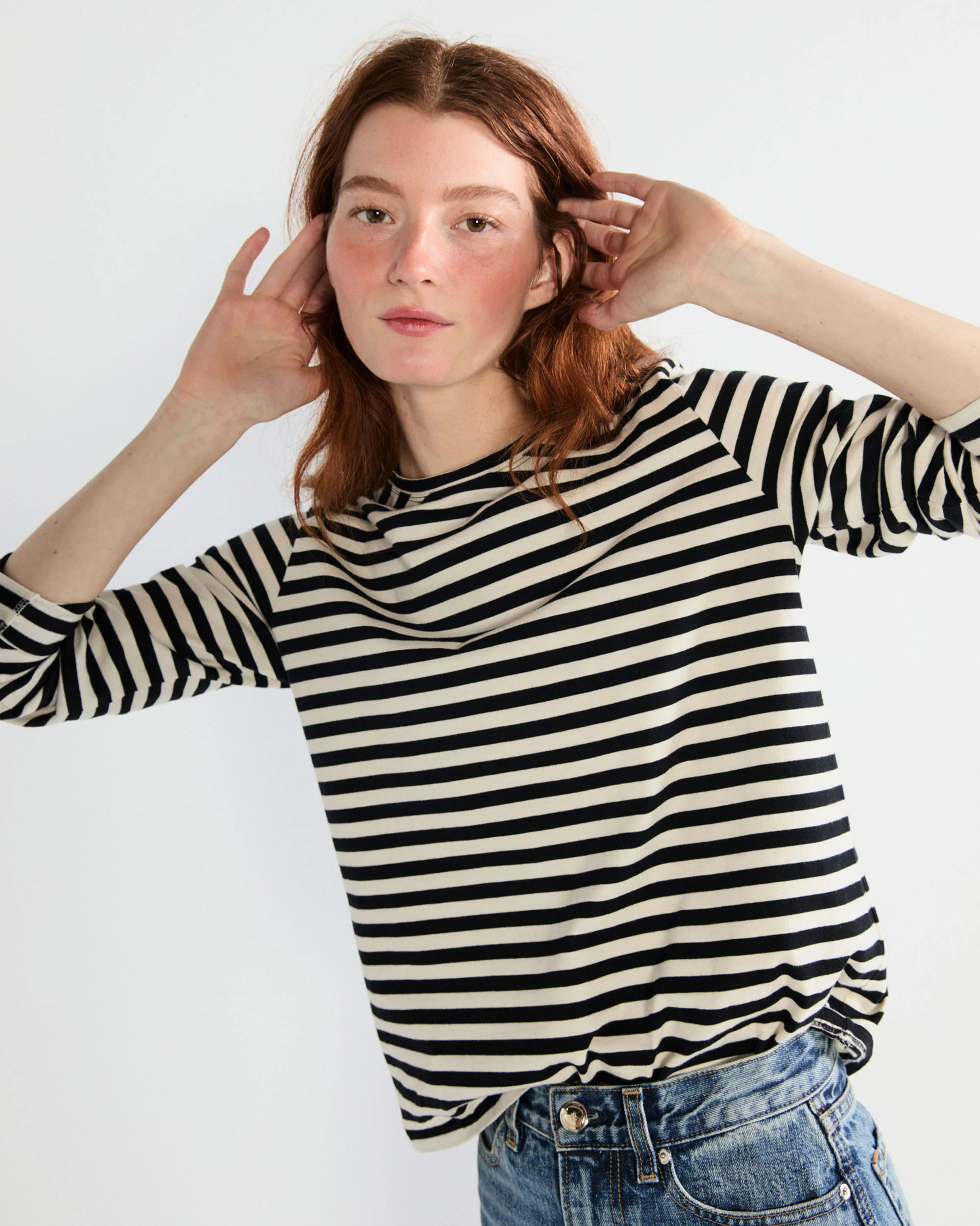 The Striped Modern Long - Black/Cream | KULE (US)