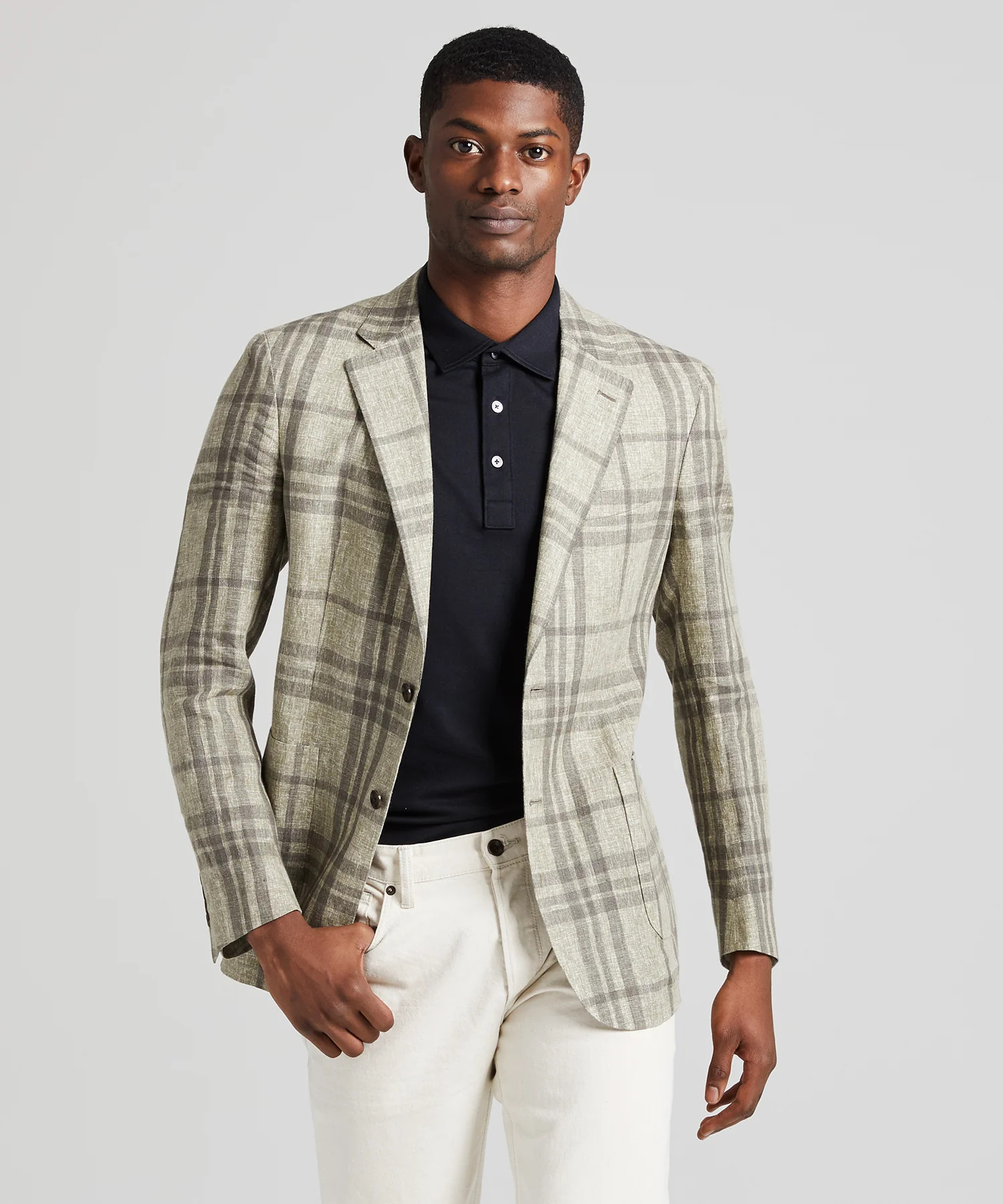 Italian Linen Sportcoat in Green Glenplaid | Todd Snyder