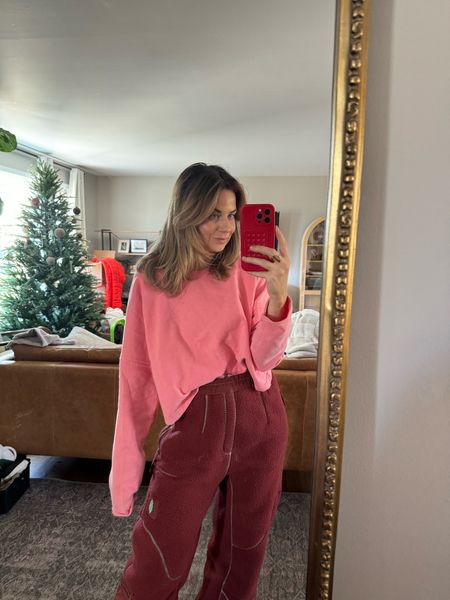 These are my second pair of these Free People movement fleece pants and I love them so much. Perfect for the playground in the winter and then this pullover is so comfy just layer it and the fit is so good.

Size small in both 

#LTKover40 #LTKfitness #LTKfamily