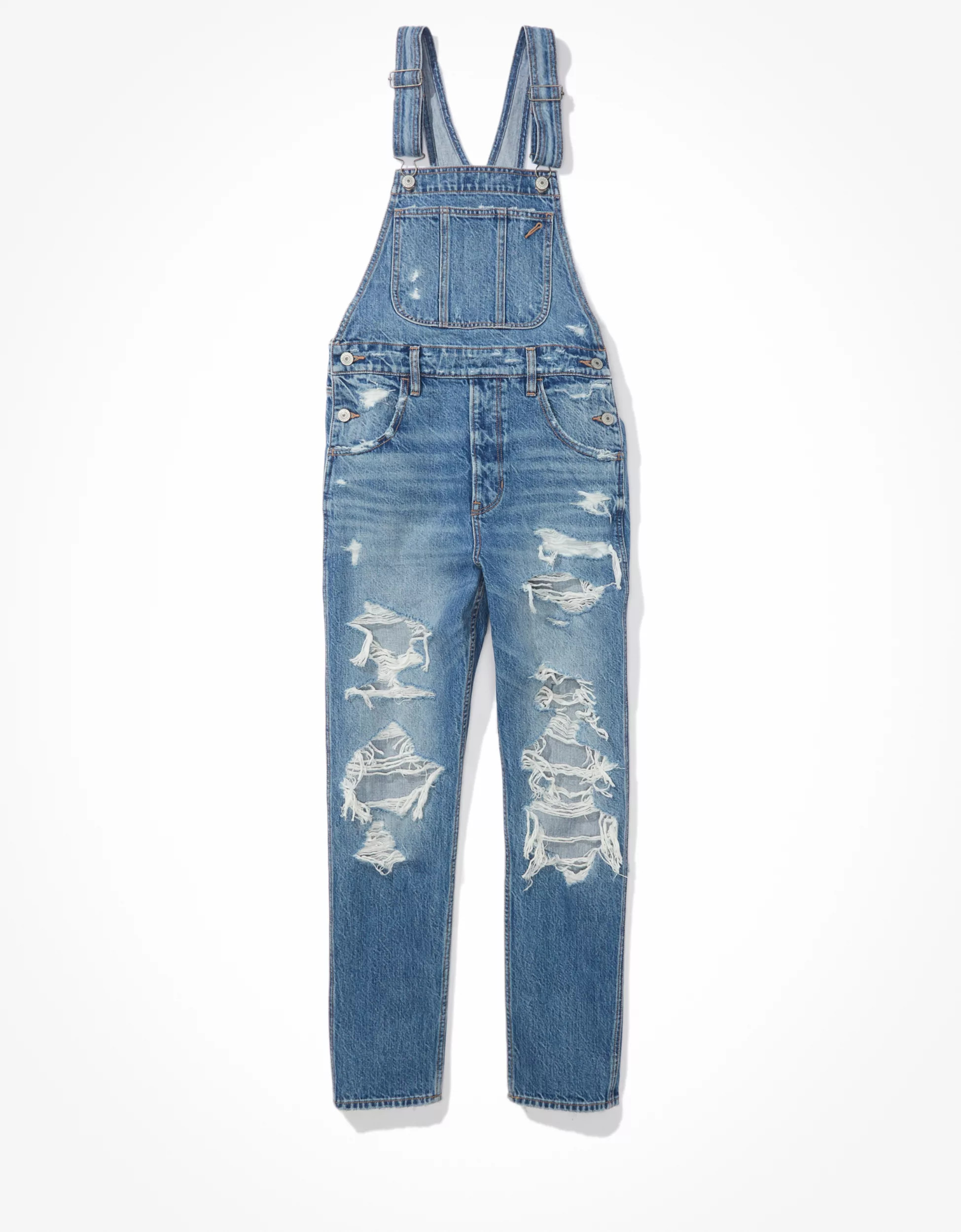 AE Ripped '90s Boyfriend Denim Overall | American Eagle Outfitters (US & CA)