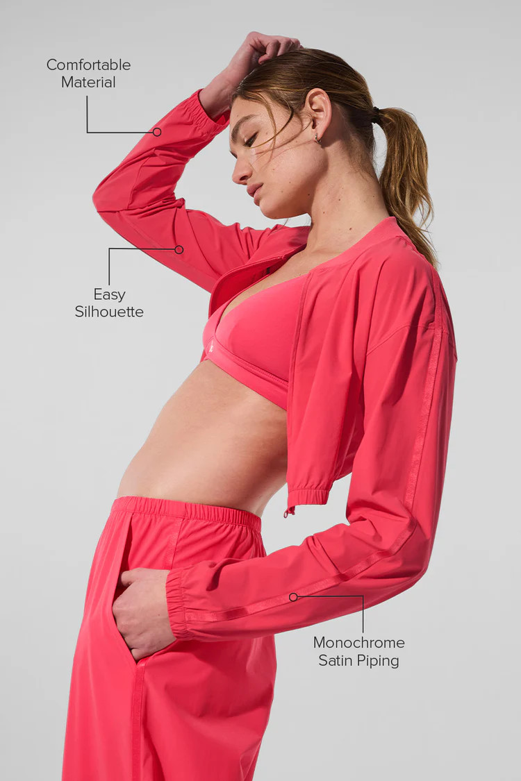 Cropped Breezy Full-Zip Cover Up | Alo Yoga