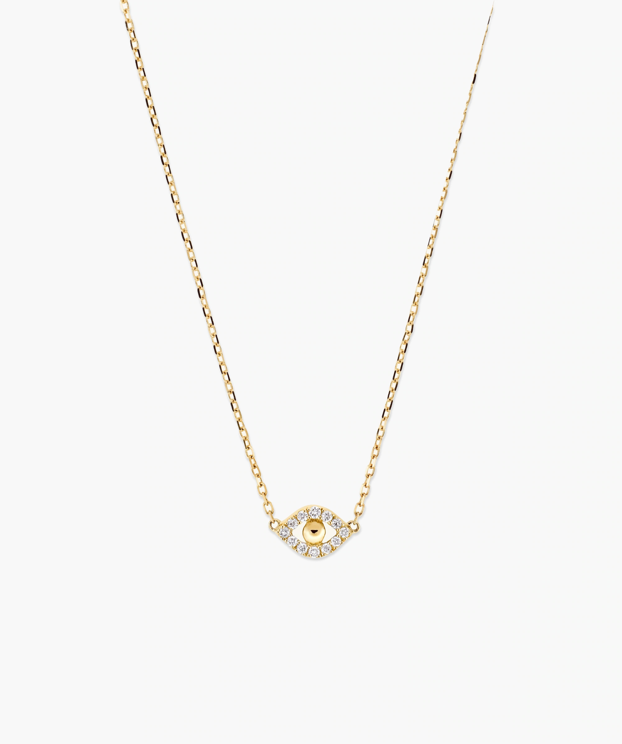 Pavé Diamond Evil Eye Necklace | Mejuri Fine Crew